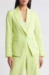 Tahari Asl One-button Blazer In Lime