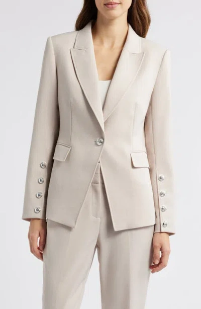 Tahari Asl One-button Blazer In Metallic