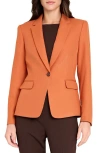 Tahari Asl One-button Blazer In Orange