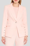Tahari Asl One-button Blazer In Pink