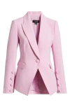 Tahari Asl Womens One Button Crepe Blazer Floral Print Tie Neck Sleeveless Top Wide Leg Crepe Pants In Pastel Multi