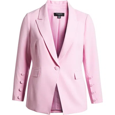 Tahari Asl One-button Blazer In Pink Macaroon