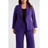 Tahari Asl One-button Blazer In Purple