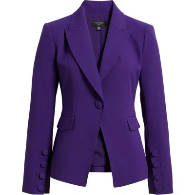 Tahari Asl One-button Blazer In Purple