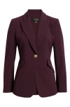 Tahari Asl One-button Jacket In Purple