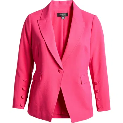 Tahari Asl One-button Blazer In Raspberry