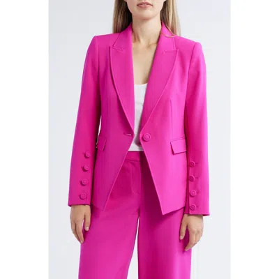 Tahari Asl One Button Blazer In Shocking P