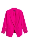 Tahari Asl One-button Blazer In Shocking Pink