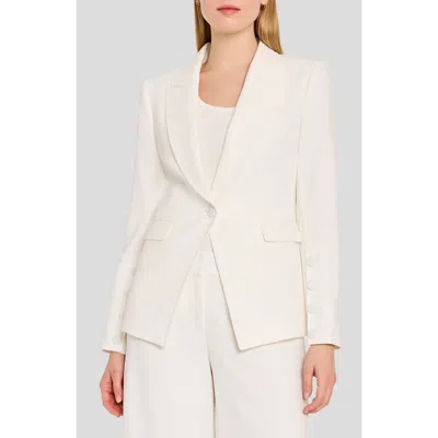 Tahari Asl One-button Blazer In White