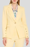 Tahari Asl One-button Blazer In Yellow