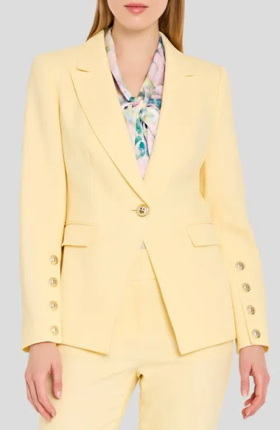 Tahari Asl One-button Blazer In Yellow