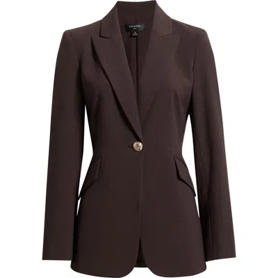 Tahari Asl One-button Blazer In Brown