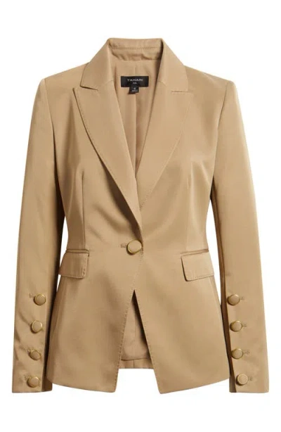 Tahari Asl One-button Jacket In Brown