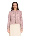 Tahari Asl Petite Boucle Collarless Jacket In Multi
