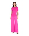 Tahari Asl Petite Clean-waist Wide-leg Pants In Pink
