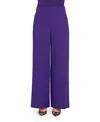 Tahari Asl Petite Clean-waist Wide-leg Pants In Purple