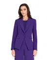 Tahari Asl Petite Cutaway-hem Blazer In Purple