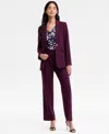 Tahari Asl Petite Flare-leg Pants, Regular & Petite In Burgundy