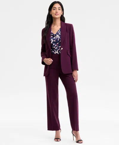 Tahari Asl Petite Flare-leg Pants, Regular & Petite In Purple