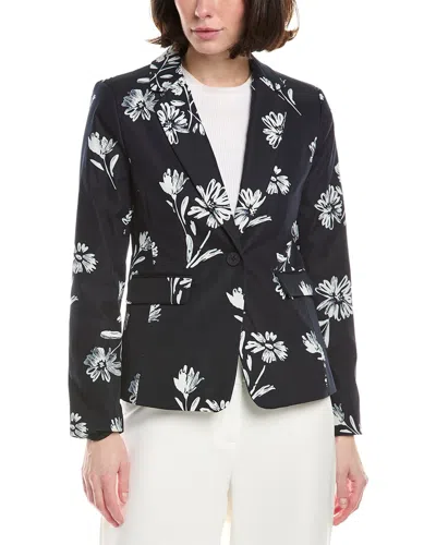 Tahari Asl Petite Sateen Blazer In Multi