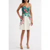 Tahari Asl Placed Floral Dress