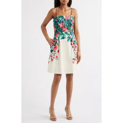 TAHARI ASL TAHARI ASL PLACED FLORAL DRESS