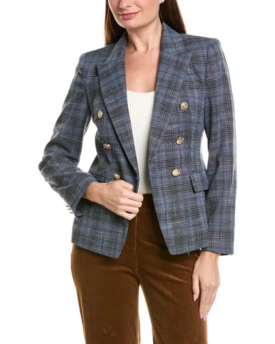 Tahari Asl Plaid Blazer In Green