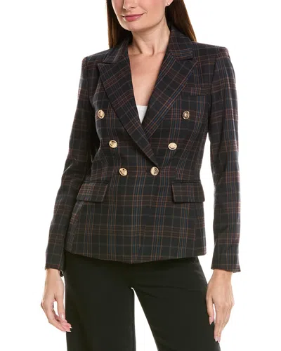 Tahari Asl Plaid Blazer In Blue