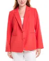 Tahari Asl Plus Size Peak-lapel Two-button Blazer In Red