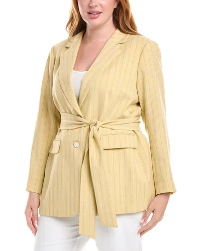 Tahari Asl Plus Blazer In Yellow