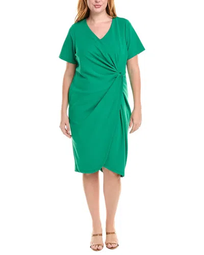 TAHARI ASL TAHARI ASL PLUS CREPE TUCKED MINI DRESS