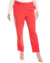 Tahari Asl Crepe Pant In Red