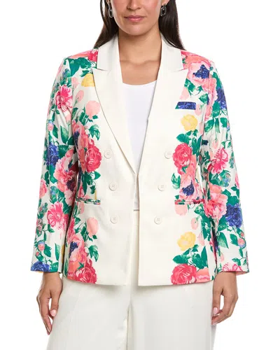 Tahari Asl Plus Sateen Blazer In Multi