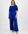 Tahari Asl Plus Size Wide-leg Pants In Colbalt