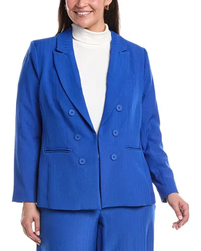 TAHARI ASL TAHARI ASL PLUS SOLID BLAZER