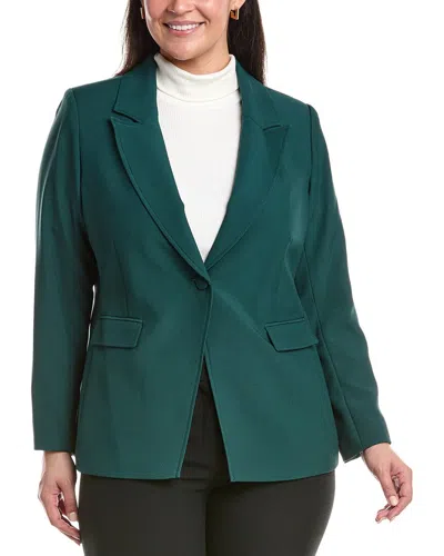 Tahari Asl Plus Solid Blazer In Green