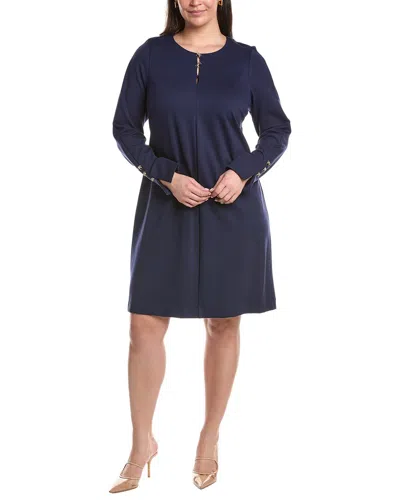 Tahari Asl Plus Solid Midi Dress In Black