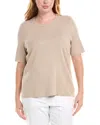 Tahari Asl Plus T-shirt In Gold