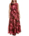 Tahari Asl Plus Tiered Gown