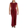 Tahari Asl Plus Womens Belted Polyester Jumpsuit