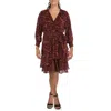 Tahari Asl Plus Womens Floral Print Ruffle Wrap Dress In Multi