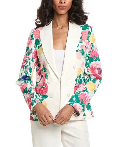 Tahari Asl Plus Sateen Blazer In Multi