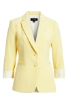 Tahari Asl Roll-cuff Jacket In Butter