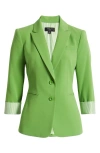 Tahari Asl Roll-cuff Jacket In Fern