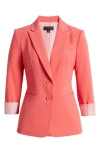 Tahari Asl Roll-cuff Jacket In Sunset