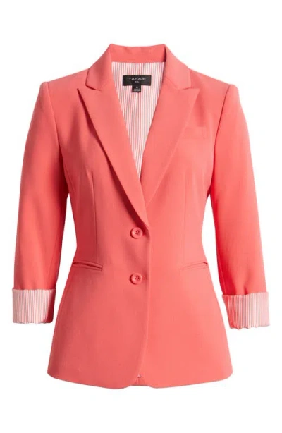 Tahari Asl Roll-cuff Jacket In Sunset