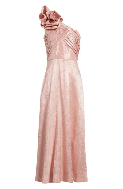 Tahari Asl Rosette One-shoulder Ball Gown