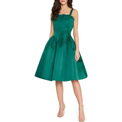 Tahari Asl Ruffle Pleated Fit & Flare Cocktail Dress
