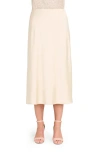 Tahari Asl Satin Maxi Skirt In Gold