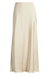 Tahari Asl Satin Maxi Skirt In Sand